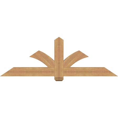 Ekena Millwork Redmond Smooth Timber Gable Bracket, Western Red Cedar, 72"W x 24"H x 3 1/2"D x 5 1/2"F, 8/12 Pitch GBW072X24X0406RED00SWR